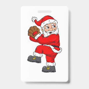 Weihnachts-Santa-Claus-Baseball-Catcher-Jungen-Mäd Ausweis