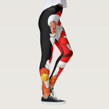 Weihnachts-Santa-Claus-Leggings
