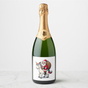 Weihnachts-Santa-Claus-Reit-Einhorn - Xmas Mädchen