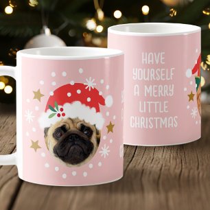 Weihnachts-Santa-Elf-Benutzerdefiniertes Haustierf Kaffeetasse