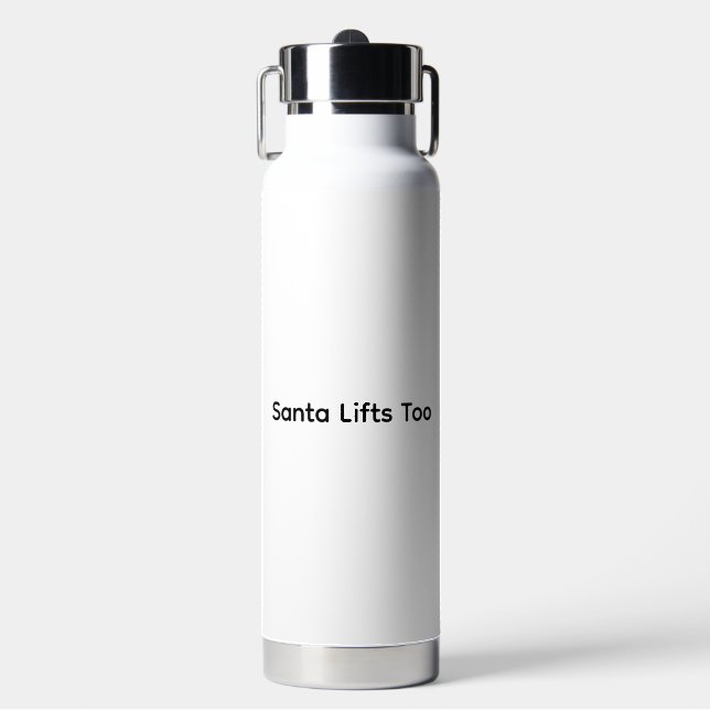 Weihnachts Santa Fitnessstudio  Trinkflasche (Vorderseite)
