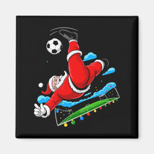 Weihnachts Santa Fußball Fahrrad Kick Xmas Sport T Magnet