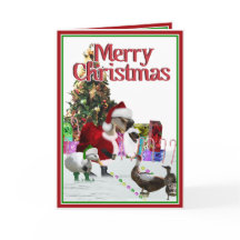 Weihnachts-Santa-Gans und Enten