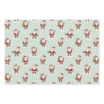 Weihnachts-Santa-Geschenkpapier-Flat Sheet Set von