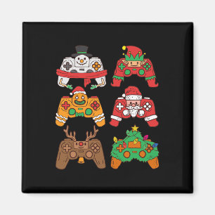 Weihnachts-Santa-Hirsch-Gaming-Controller Jungen K Magnet