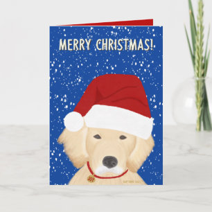 Weihnachts-Santa-Hund-Grußkarte Karte