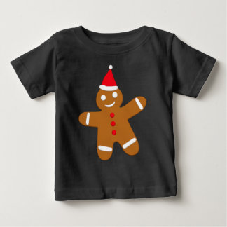 Weihnachts-Santa-Hut Lebkuchenmann Baby T-shirt