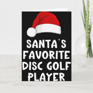 Weihnachts-Santa-Lieblings-Disc-Golf-Spieler-Pyjam Karte