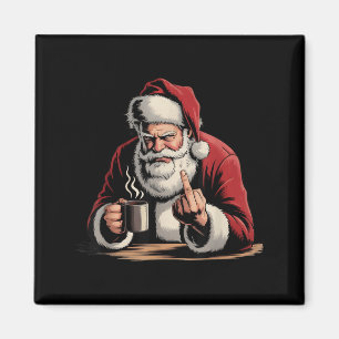 Weihnachts-Santa-Mittelfinger-sarkastisch-Weihnach Magnet