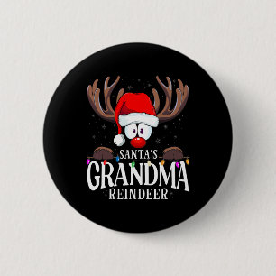 Weihnachts-Santa-Oma-Rentier-Passende X-mas Button