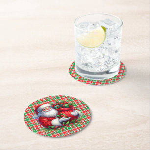 Weihnachts-Santa-Papier-Set für Untersetzer