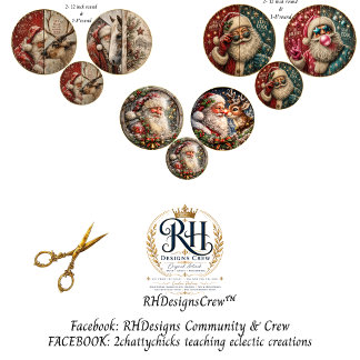 Weihnachts-Santa-Rentier-Decoupage-Runden Geschenkpapier Set