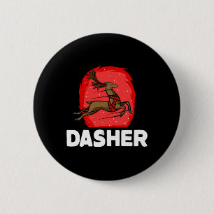 Weihnachts-Santa-Rentier faules Kostüm Dasher  Button