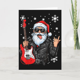 Weihnachts-Santa-Rock-Hand-Gitarre-Rocker-Xmas-Män Karte