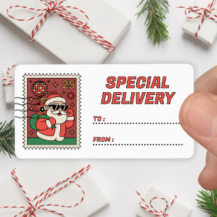 Weihnachts-Santa-Stempel-Sonderzustellung-Aufklebe Adressaufkleber