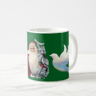 Weihnachts-Santa und Tauben Kaffeetasse