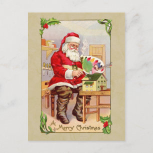 Weihnachts-Santa-Vintage-Reproduktions-Postkarte Feiertagspostkarte