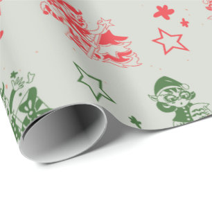 Weihnachts-Santa's Little Helpers-Elfen-Spaß Geschenkpapier