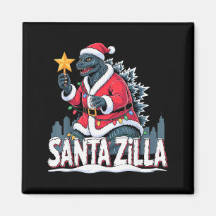 Weihnachts-Santazilla Japanischer-Monster-Dinosaur Magnet