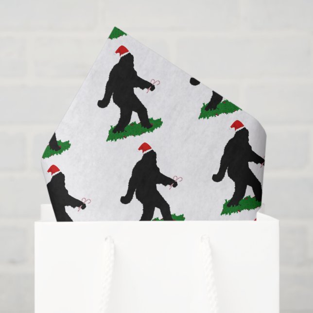 Weihnachts-Sasquatch-Jagd Seidenpapier (Geschenktüte)