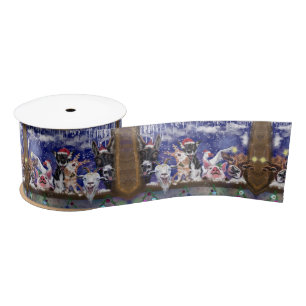 Weihnachts-Satin-Band-Geschenk Tierfeier Satinband