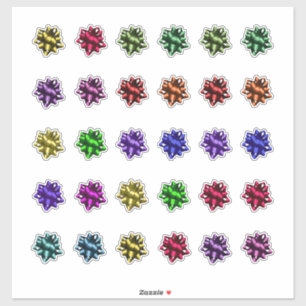 Weihnachts-Satin-Bows Viel von dreißig Stück Niedl Aufkleber