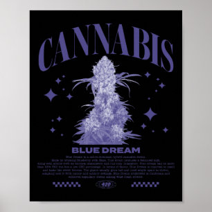 Weihnachts-Sativa-Hybrid-Sorte Blue Dream Poster