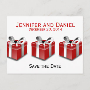 Weihnachts-Save-the-Date-Ankündigungen Geschenke Ankündigungspostkarte