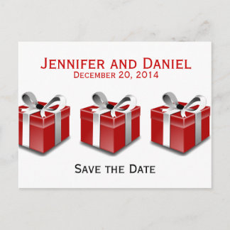 Weihnachts-Save-the-Date-Ankündigungen Geschenke Ankündigungspostkarte