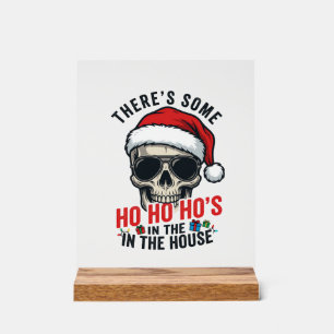 Weihnachts-Schädel Ho Ho Ho Humor Design Acrylschild