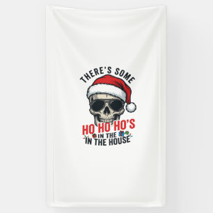 Weihnachts-Schädel Ho Ho Ho Humor Design Banner