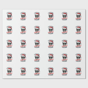 Weihnachts-Schädel Ho Ho Ho Humor Design Geschenkpapier