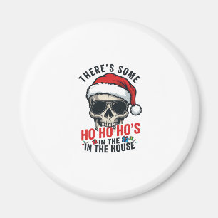 Weihnachts-Schädel Ho Ho Ho Humor Design Magnet