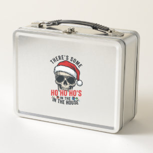 Weihnachts-Schädel Ho Ho Ho Humor Design Metall Brotdose