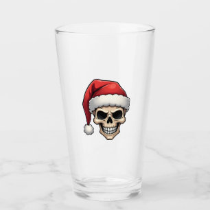 Weihnachts-Schädel-Lustiger-Santa-XMES-Männer-Frau Glas