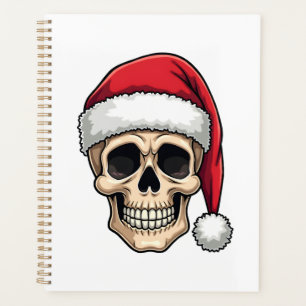 Weihnachts-Schädel-Lustiger-Santa-XMES-Männer-Frau Planer