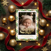 Weihnachts-Schatz | Baby-Foto-Schottenmuster-Feier
