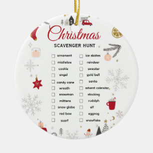 Weihnachts-Schatzsuche-Checkliste-Kunst Keramik Ornament