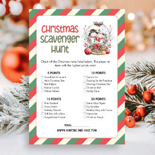 Weihnachts-Schatzsuche-Spiel Feiertagskarte