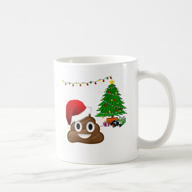 Weihnachts-Scheiß-Emoji Kaffeetasse (Rechts)