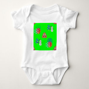 Weihnachts-Scheiße-Emoji Baby Strampler