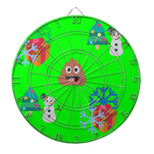 Weihnachts-Scheiße-Emoji Dartscheibe