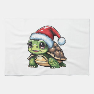 Weihnachts-Schildkröte Kopie Geschirrtuch