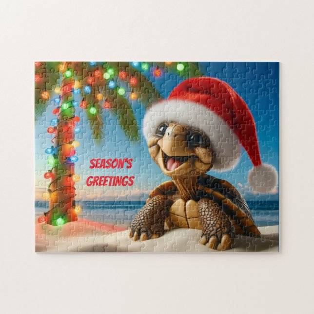 Weihnachts-Schildkröte Puzzle (Horizontal)