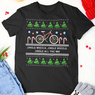 Weihnachts-Schleckerstangen-Radfahren T-Shirt
