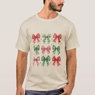 Weihnachts-Schleife-Kokette-Süße-Weihnachtsferien T-Shirt