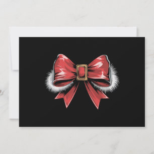Weihnachts-Schleife Noel Santa Coquette Weihnachte Feiertagskarte