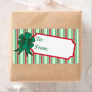 Weihnachts-Schleifen-Geschenkanhänger-Etiketten