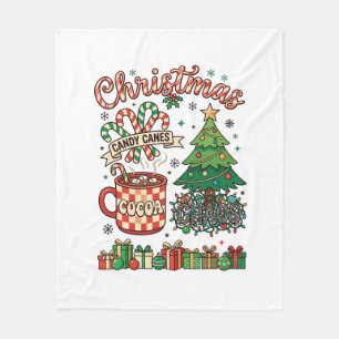 Weihnachts-Schleifen-Kakao-Chaos-Baum-Tasse-Gesche Fleecedecke