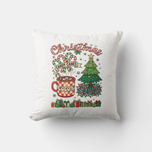 Weihnachts-Schleifen-Kakao-Chaos-Baum-Tasse-Gesche Kissen